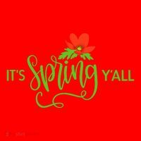 It's Spring Y'all Flower Santa Hat thumb 1