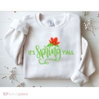 It's Spring Y'all Flower Sweatshirt thumb 2