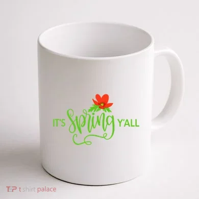 It's Spring Y'all Flower Coffee Mug back