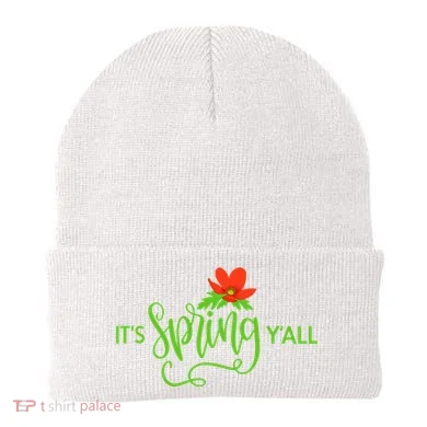It's Spring Y'all Flower Beanie