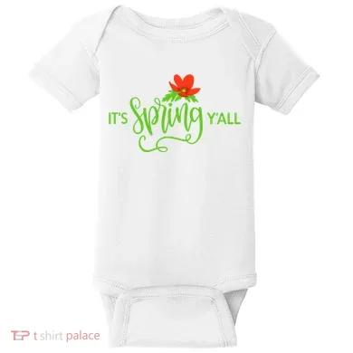 It's Spring Y'all Flower Baby Bodysuit