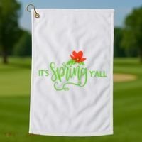 It's Spring Y'all Flower Golf Towel thumb 1