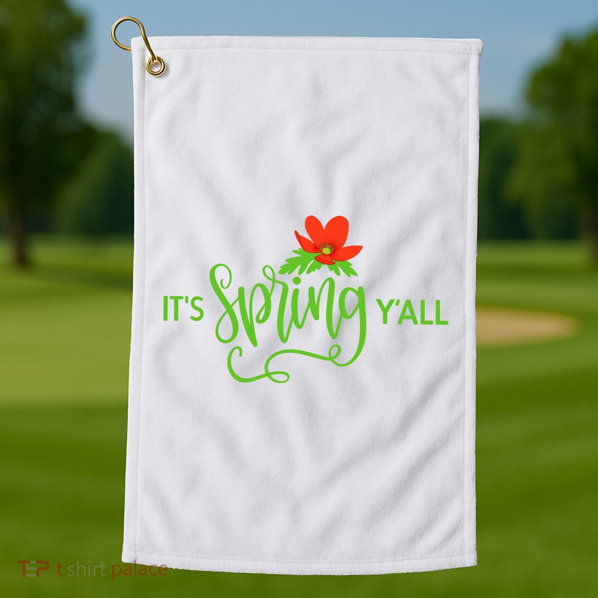 It's Spring Y'all Flower Golf Towel