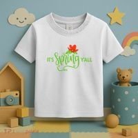 It's Spring Y'all Flower Toddler T-Shirt thumb 3