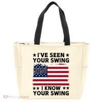 IVe Seen Your Swing I Know Your Swing Funny Golf Tote Bag thumb 0