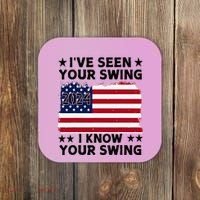 IVe Seen Your Swing I Know Your Swing Funny Golf Coaster thumb 0