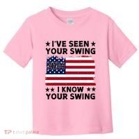 IVe Seen Your Swing I Know Your Swing Funny Golf Toddler T-Shirt thumb 0