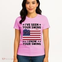 IVe Seen Your Swing I Know Your Swing Funny Golf Women's T-Shirt thumb 4