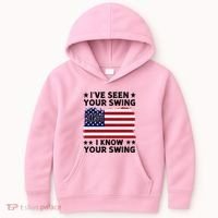 IVe Seen Your Swing I Know Your Swing Funny Golf Kids Hoodie thumb 0