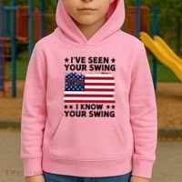 IVe Seen Your Swing I Know Your Swing Funny Golf Kids Hoodie thumb 2