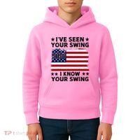 IVe Seen Your Swing I Know Your Swing Funny Golf Kids Hoodie thumb 4