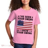 IVe Seen Your Swing I Know Your Swing Funny Golf Kids T-Shirt thumb 2