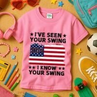 IVe Seen Your Swing I Know Your Swing Funny Golf Kids T-Shirt thumb 3