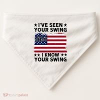 IVe Seen Your Swing I Know Your Swing Funny Golf USA-Made Doggie Bandana thumb 0