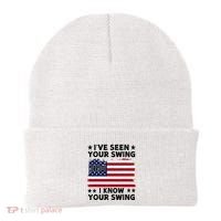 IVe Seen Your Swing I Know Your Swing Funny Golf Beanie thumb 0