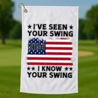 IVe Seen Your Swing I Know Your Swing Funny Golf Golf Towel thumb 1