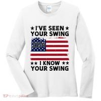 IVe Seen Your Swing I Know Your Swing Funny Golf Women's Long Sleeve Shirt thumb 0
