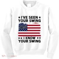 IVe Seen Your Swing I Know Your Swing Funny Golf Kids Sweatshirt thumb 0
