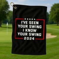IVe Seen Your Swing I Know Your Swing Golf Funny Golf Towel thumb 1