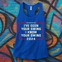 IVe Seen Your Swing I Know Your Swing Golf Funny Women's Tank Top thumb 3