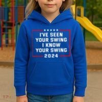 IVe Seen Your Swing I Know Your Swing Golf Funny Kids Hoodie thumb 3