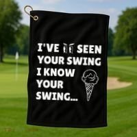 Ive Seen Your Swing I Know Your Swing Golf Debate Golf Towel thumb 1