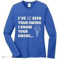 Ive Seen Your Swing I Know Your Swing Golf Debate Women's Long Sleeve Shirt thumb 0