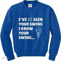 Ive Seen Your Swing I Know Your Swing Golf Debate Kids Sweatshirt thumb 0