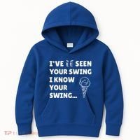 Ive Seen Your Swing I Know Your Swing Golf Debate Kids Hoodie thumb 0