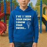 Ive Seen Your Swing I Know Your Swing Golf Debate Kids Hoodie thumb 2