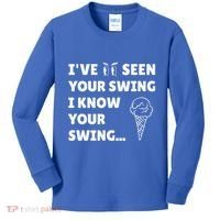 Ive Seen Your Swing I Know Your Swing Golf Debate Kids Long Sleeve Shirt thumb 0
