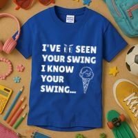 Ive Seen Your Swing I Know Your Swing Golf Debate Kids T-Shirt thumb 3
