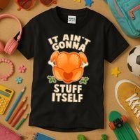 It Ain't Gonna Stuff Itself Thanksgiving Turkey Kids T-Shirt thumb 3