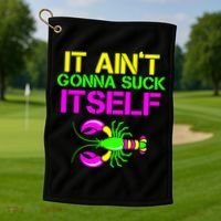 It Ain't Gonna Suck Itself Mardi Gras Golf Towel thumb 1