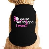 It Came We Fought I Won Breast Cancer Doggie Tank thumb 0