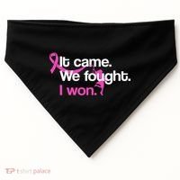It Came We Fought I Won Breast Cancer USA-Made Doggie Bandana thumb 0