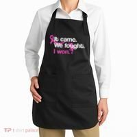 It Came We Fought I Won Breast Cancer Apron thumb 2