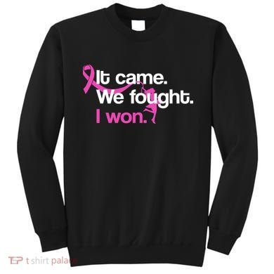 It Came We Fought I Won Breast Cancer Sweatshirt