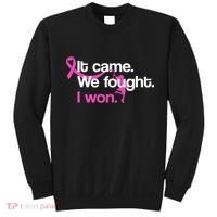It Came We Fought I Won Breast Cancer Sweatshirt thumb 0