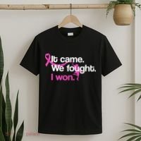 It Came We Fought I Won Breast Cancer T-Shirt thumb 2