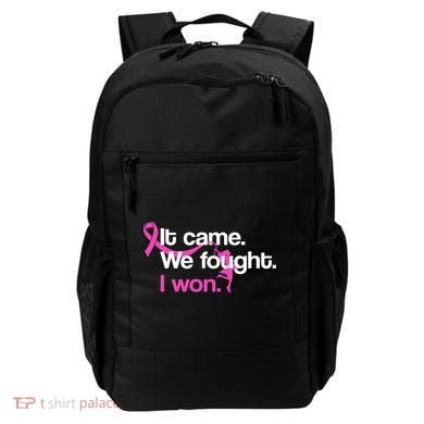 It Came We Fought I Won Breast Cancer Backpack