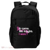 It Came We Fought I Won Breast Cancer Backpack thumb 0