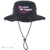 It Came We Fought I Won Breast Cancer Bucket Hat thumb 0