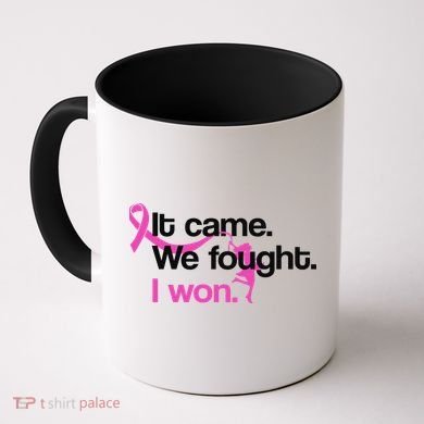 It Came We Fought I Won Breast Cancer Coffee Mug