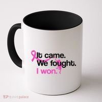 It Came We Fought I Won Breast Cancer Coffee Mug thumb 0