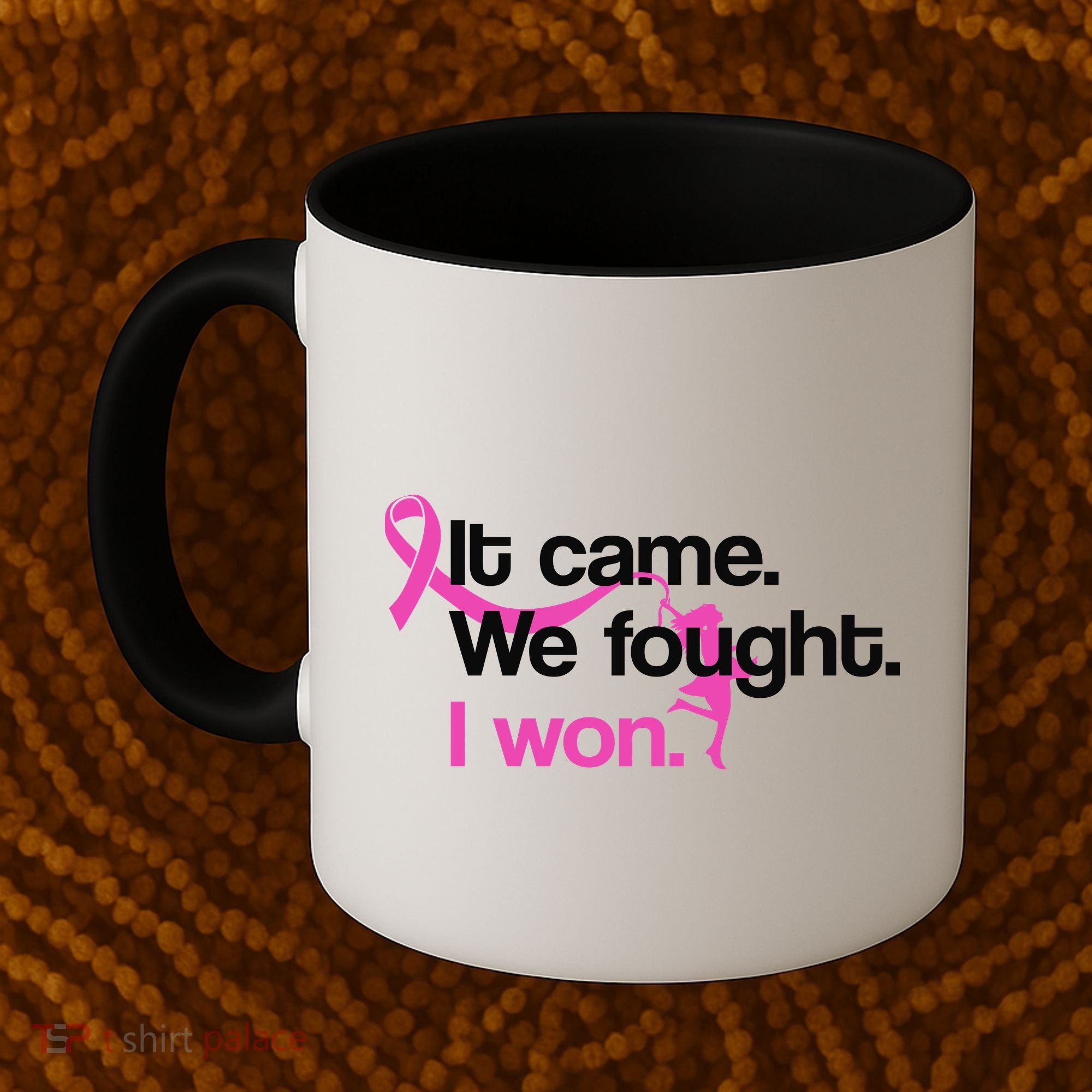 It Came We Fought I Won Breast Cancer Coffee Mug