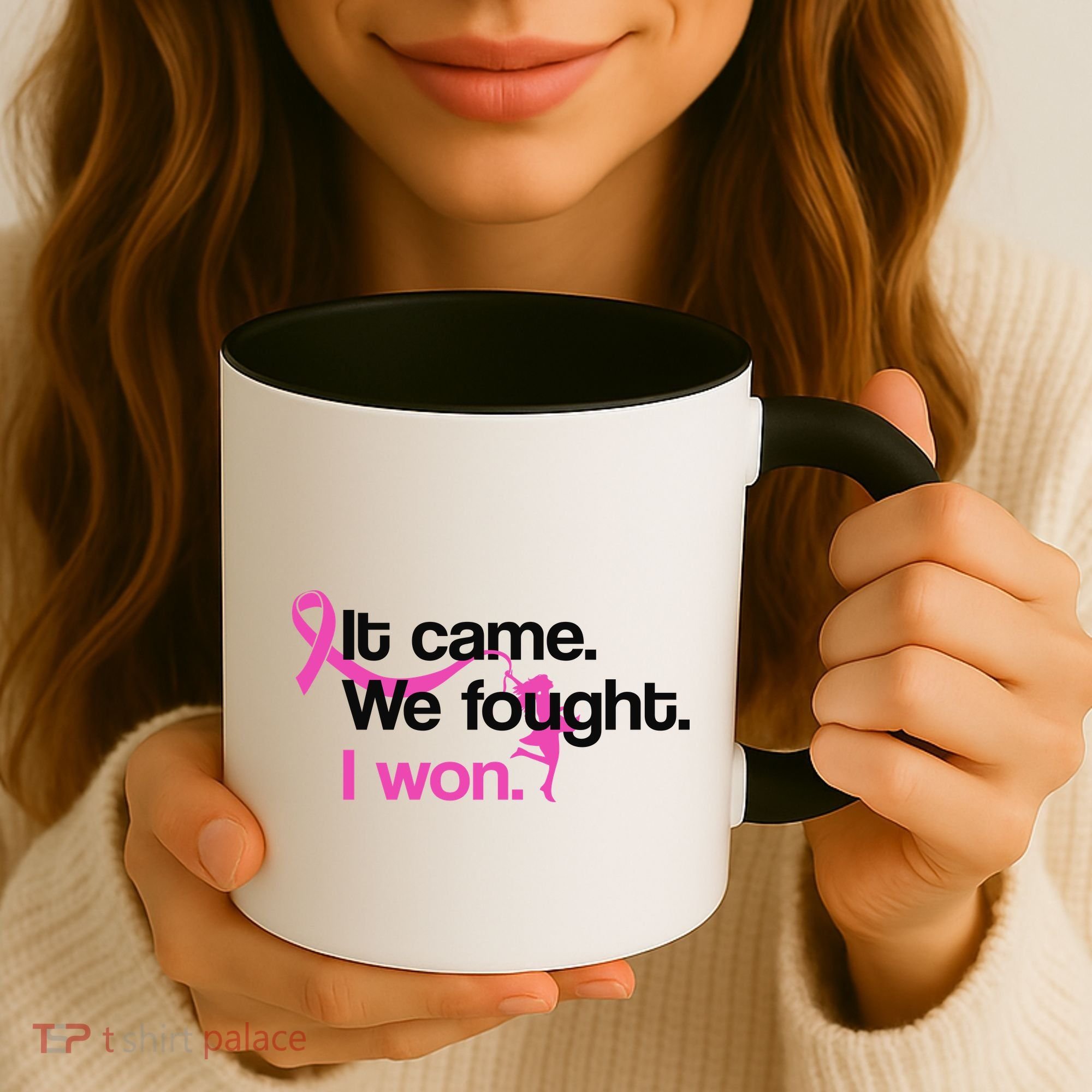 It Came We Fought I Won Breast Cancer Coffee Mug