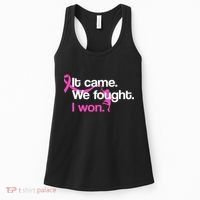 It Came We Fought I Won Breast Cancer Women's Tank Top thumb 0