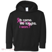 It Came We Fought I Won Breast Cancer Toddler Hoodie thumb 0