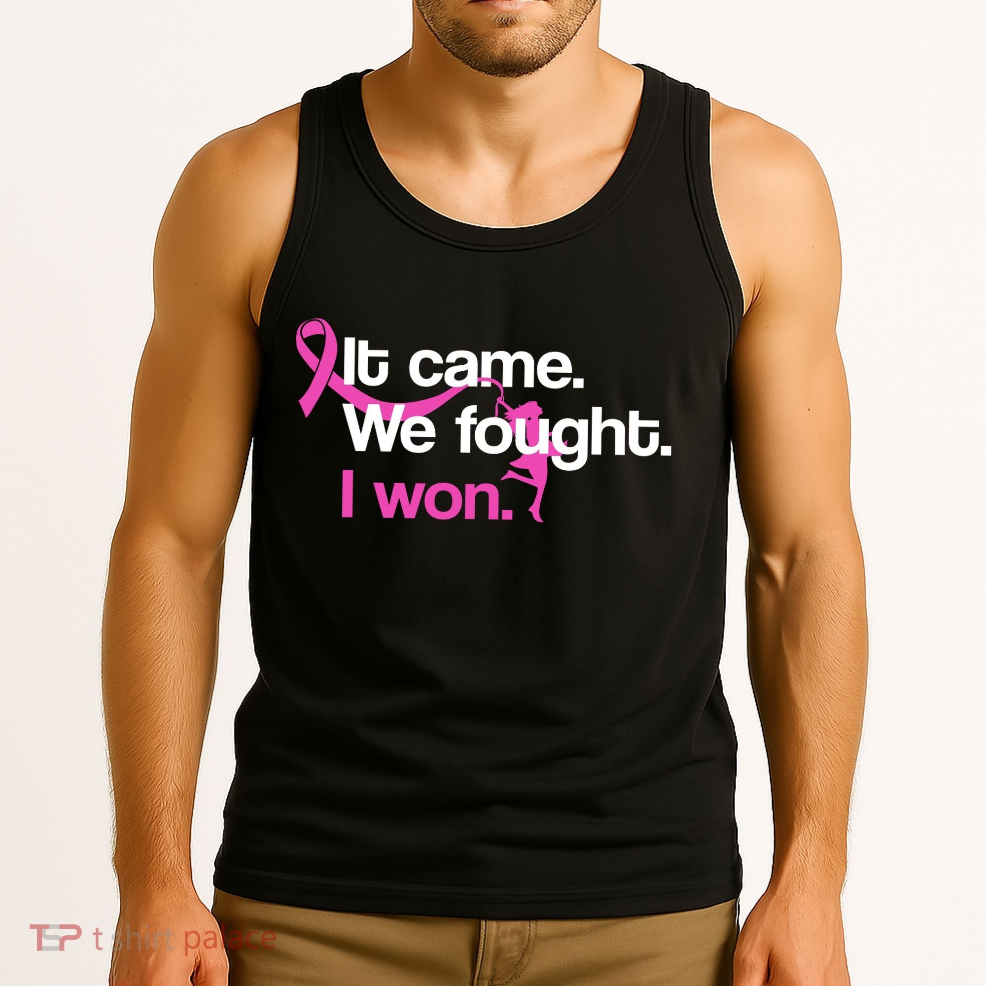 It Came We Fought I Won Breast Cancer Tank Top